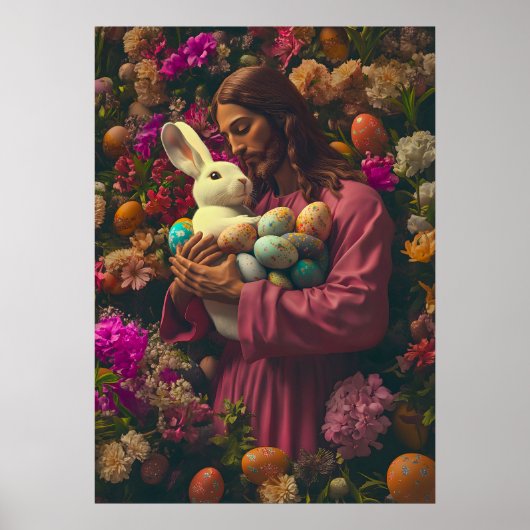 Jesus Christ Easter Bunny Poster (Voorkant)