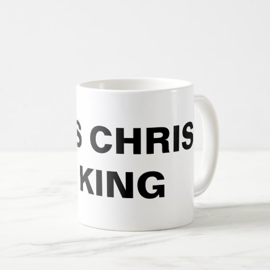 "Jésus Christ est roi" Mug classique (Devant droit)