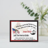 Jésus-Christ et la carte postale américaine de (Debout devant)