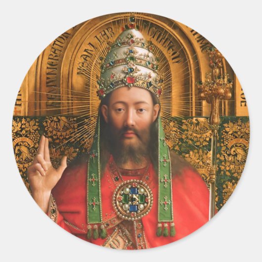 Jesus Christ Ghent Altarpiece Sticker (Voorkant)
