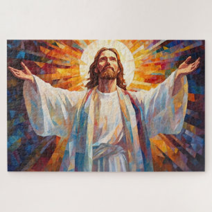 Jesus Christ Glas in lood Art Puzzel