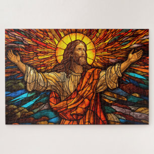 Jesus Christ Glas in lood Art Puzzel