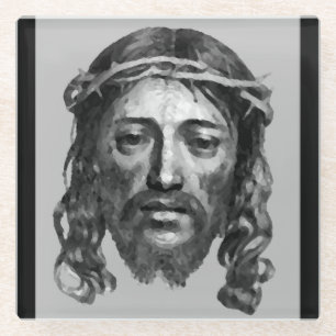 JESUS CHRIST GLAZEN ONDERZETTER