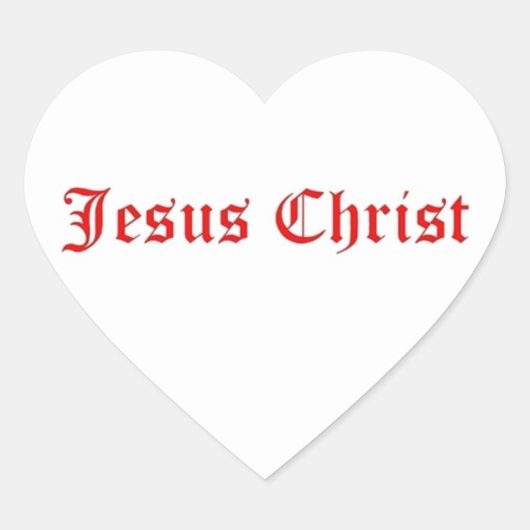 JESUS CHRIST HART STICKER (Voorkant)