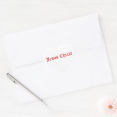 JESUS CHRIST HART STICKER (Envelop)