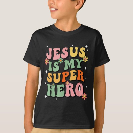Jesus Christ Is My Superhero Jesus Loves You Funny T-shirt (Voorkant)