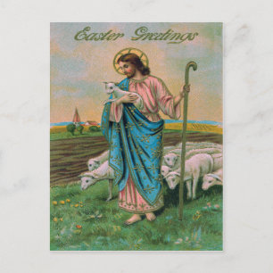 Jesus Christ Lamb Shepherd Briefkaart