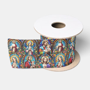 Jesus Christ Mary & Joseph Christelijk Glas in loo Lint