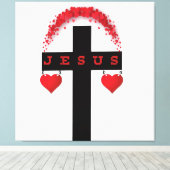 Jesus Christ of the Cross Canvas Afdruk (Insitu (Houten vloer))