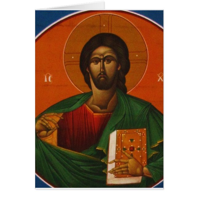 JÉSUS-CHRIST ORTHODOXE GREC D'ICÔNE (Devant)