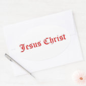 JESUS CHRIST OVALE STICKER (Envelop)