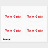 JESUS CHRIST OVALE STICKER (Vel)