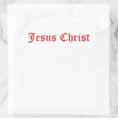 JESUS CHRIST OVALE STICKER (Tas)