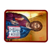 Jesus Christ Pantocrator Icon Magneet (Horizontaal)