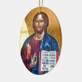 Jesus Christ Pantocrator Painting Keramisch Ornament (Links)