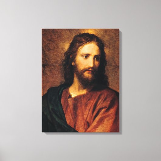 Jesus Christ, Portrait by Heinrich Hofmann Canvas Afdruk (Voorkant)