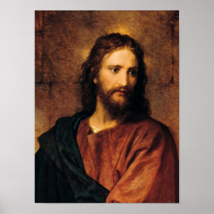 Jesus Christ, Portrait by Heinrich Hofmann Poster