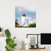 Jésus Christ Résurrection Poster chrétien de Pâque (Bureau à domicile)