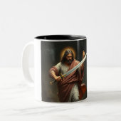Jésus-Christ revient avec une Mug épée à 2 tons (Devant gauche)