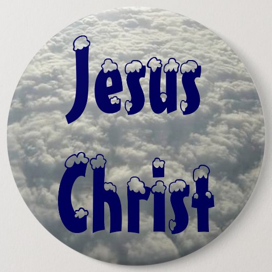 JESUS CHRIST RONDE BUTTON 6,0 CM (Voorkant)