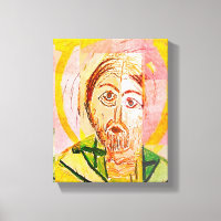 Jésus-Christ sur la toile du prêtre supérieur Impr