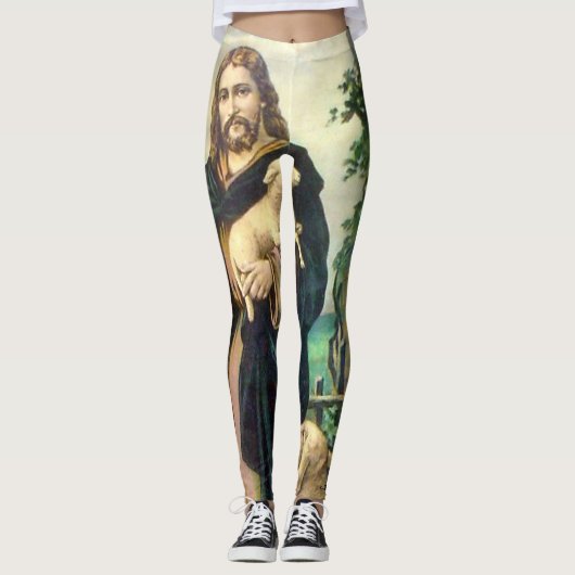 JESUS CHRIST THE GOOD SHEPHERD LEGGINGS (Voorkant)