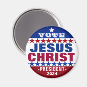 Jesus Christ voor President 2024 Magneet (Voorkant / Achterkant)