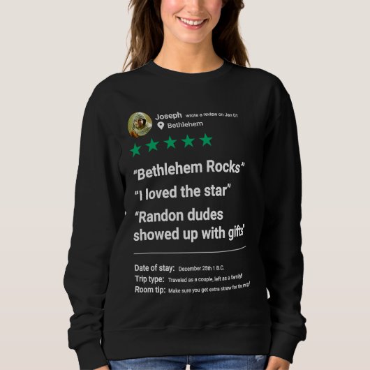 Jesus Christmas Bethlehem Nativity Ugly Xmas Sweat Trui (Voorkant)