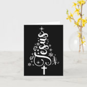 Jesus Christmas Tree Bible Verse  Kaart (Gele Bloem)