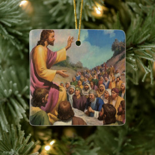 Jesus Christus Bergrede, Oude Religie Keramisch Ornament