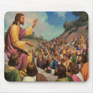 Jesus Christus Bergrede, Vintage Religie Muismat