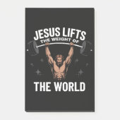 Jesus Christus Deadlifting Post-it® Notes (Voorkant)