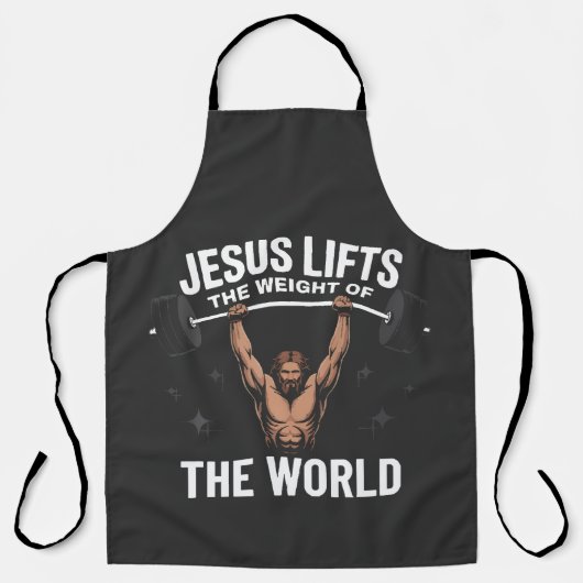 Jesus Christus Deadlifting Schort (Voorkant)