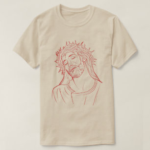 Jesus-Christus met Kroon van het Rood van het T-shirt