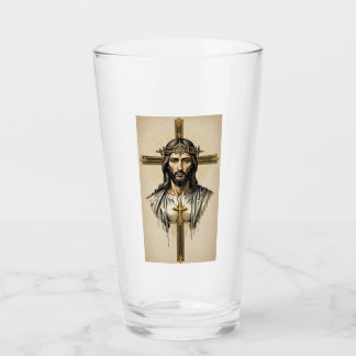 Jesus Christus spirituele kunst glazen tumbler