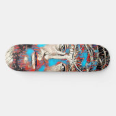 Jesus Christus Thorn Crown Passion Abstracte kunst Skateboard (Horizontaal)