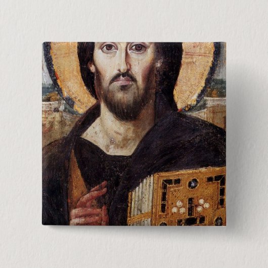 Jesus-Christus Vierkante Button 5,1 Cm (Voorkant)