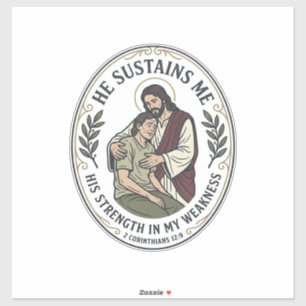 Jesus Chronische Ziekte Aanmoediging T-shirt Inspi Sticker