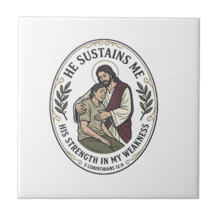 Jesus Chronische Ziekte Aanmoediging T-Shirt Inspi Tegeltje