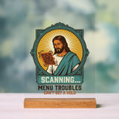 Jésus Code QR flou ne scannera pas Menu Humour Tec (Neutre)