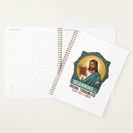 Jésus Code QR flou ne scannera pas Menu Humour Tec (Devant avec enveloppe)
