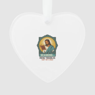 Jésus Code QR flou ne scannera pas Menu Humour Tec