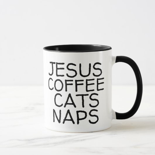 JESUS COFFEE CATEE NAPS CAT COFFEE MUGS MOK (Rechts)