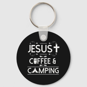 Jesus Coffee en Camping Sleutelhanger