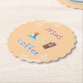 Jesus + Coffee Kartonnen Onderzetters (Gekanteld)