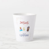 Jesus + Coffee Latte Mok (Voorkant)
