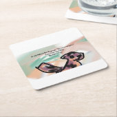 jesus coming  vierkante kartonnen onderzetter (Schuin)