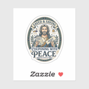 Jesus Coupon Woonwinkel Frugale T-shirt Op geloof  Sticker