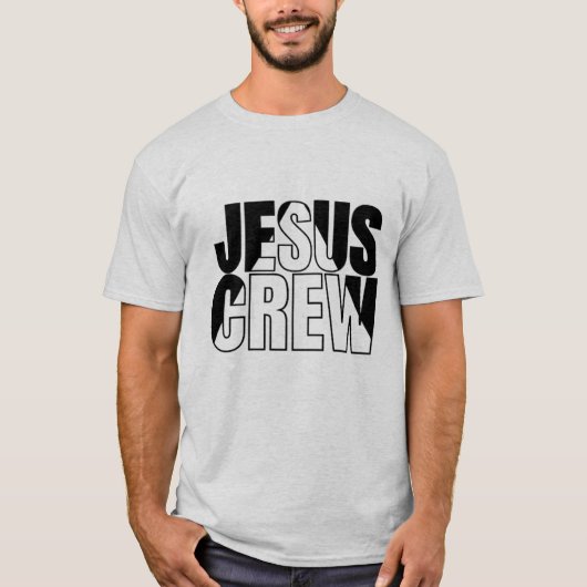Jesus Crew Christelijk T-shirt voor mannen en vrou (Voorkant)