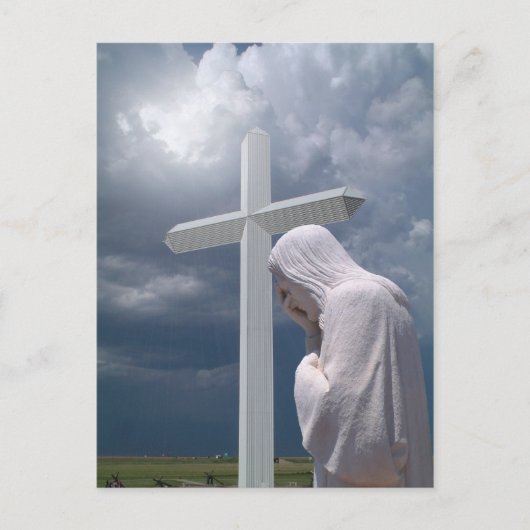 Jesus & Cross Briefkaart (Voorkant)
